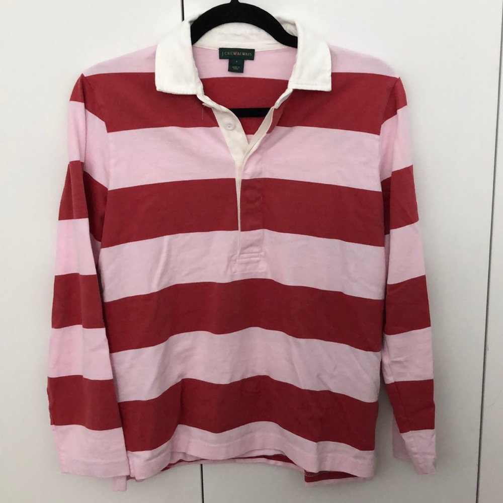 J. Crew ALWAYS small rugby long sleeve shirt